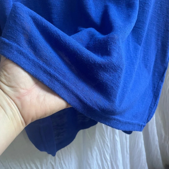 Divided Blue Slub Short Sleeve Crop Top, XS (runs LARGE) - Picture 10 of 10